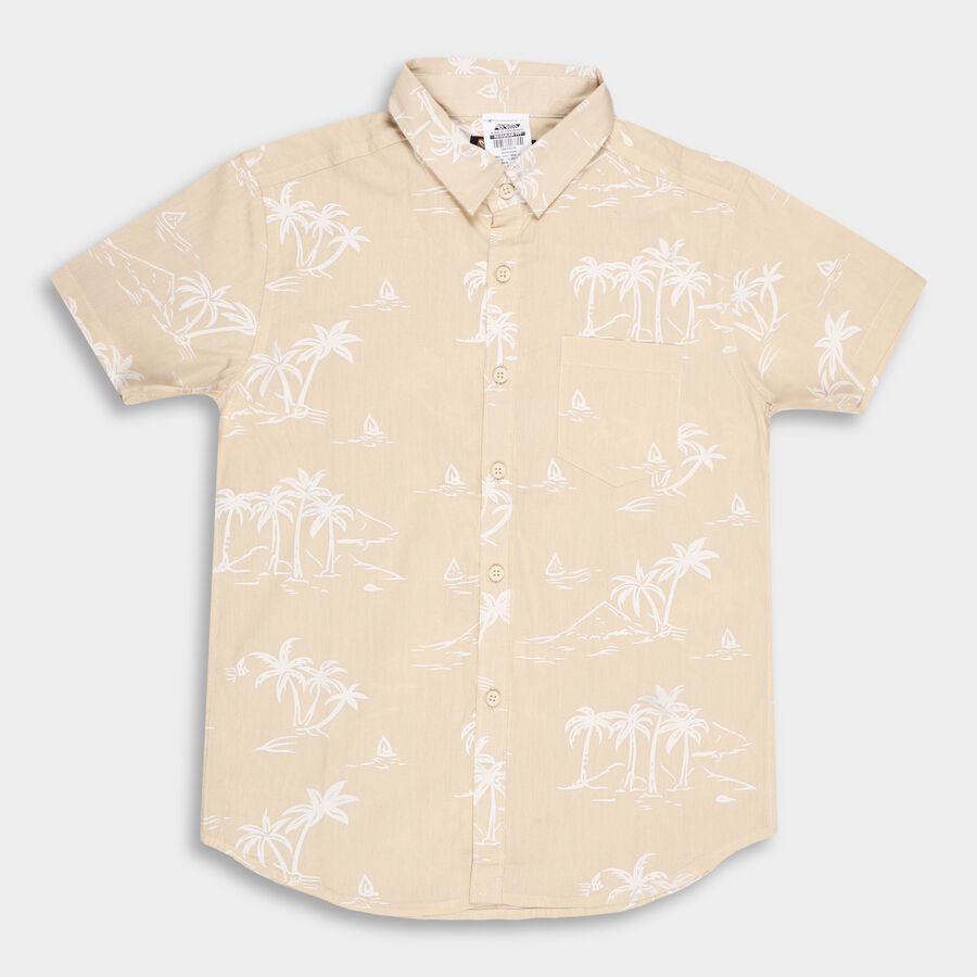 Boys' 100% Cotton Casual Shirt, गहरा पीला, large image number null