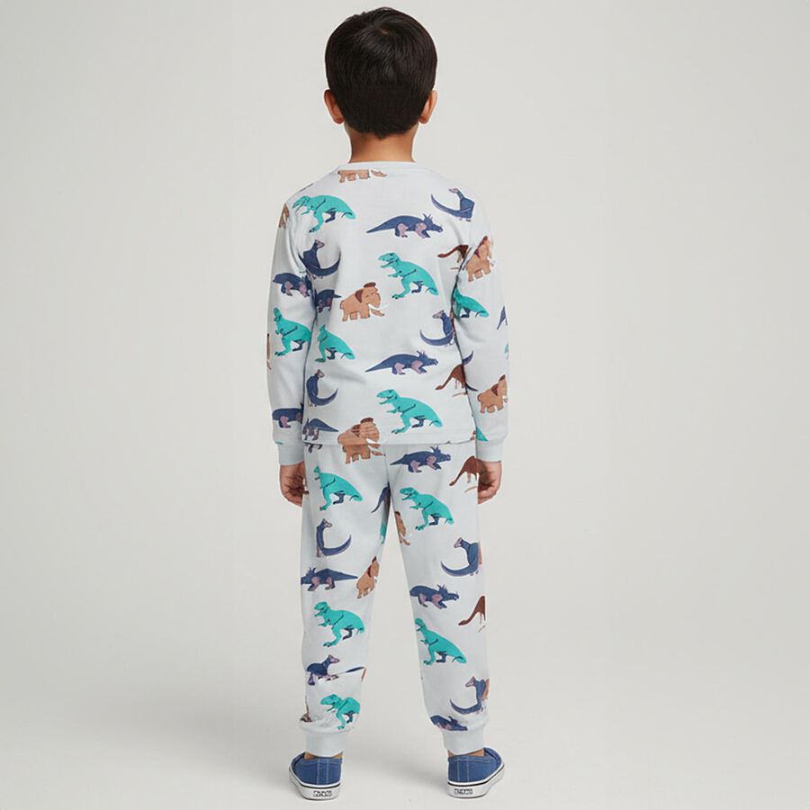 Boys' 100% Cotton Baba Suit, Light Blue, large image number null