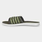 Men's Olive Green Slip-On Slide Sandals, ओलिव, small