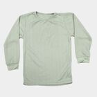 Girls' Green Long Sleeve Thermal, Light Green, small