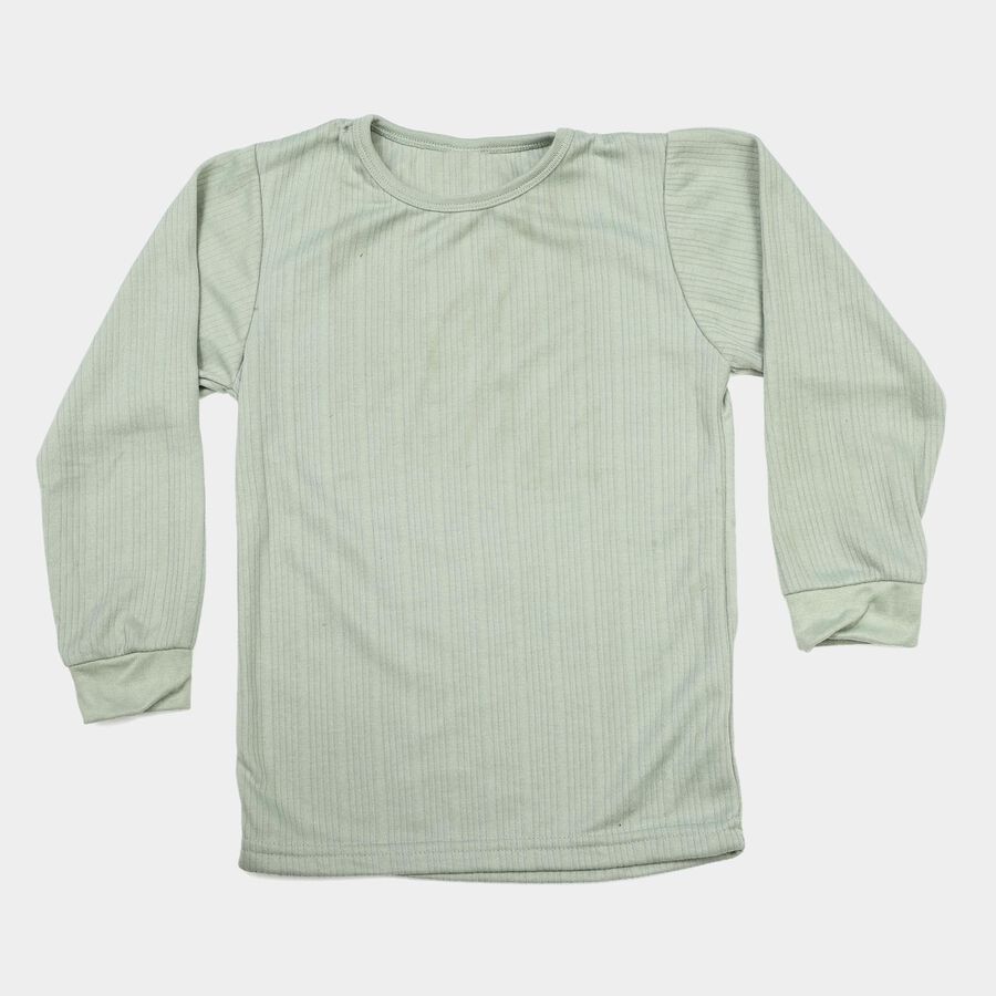 Girls' Green Long Sleeve Thermal, Light Green, large
