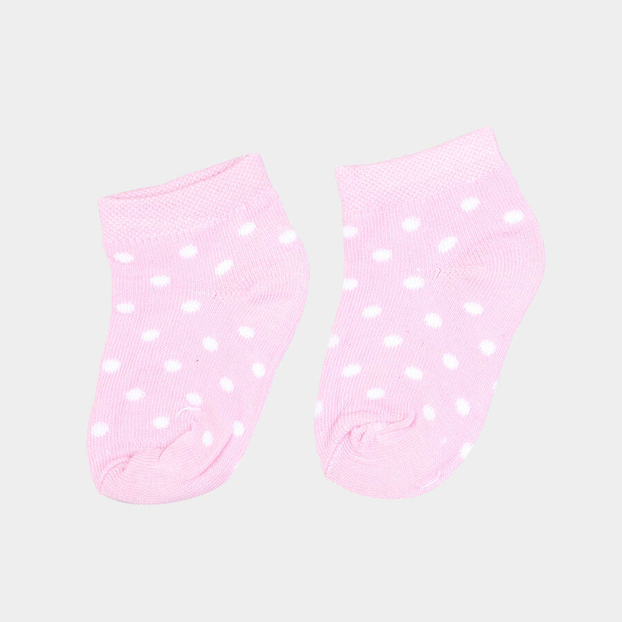 Girls Ankle Length Socks, Pink, large image number null