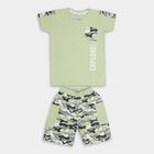 Boys' 100% Cotton Knit Baba Suit , हल्का हरा, small image number null