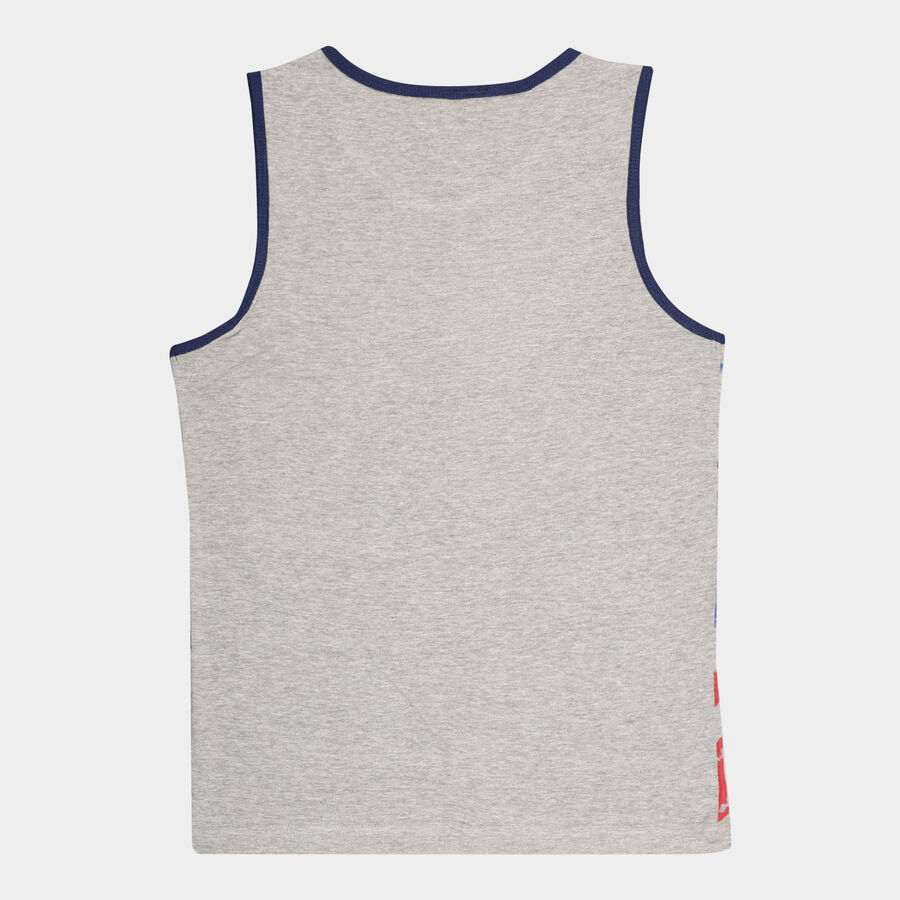 Boys All Over Print T-Shirt, Melange Light Grey, large image number null