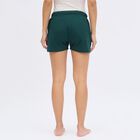 Ladies' Deep Forest Green Elastic Waist Hot Shorts, Dark Green, small image number null