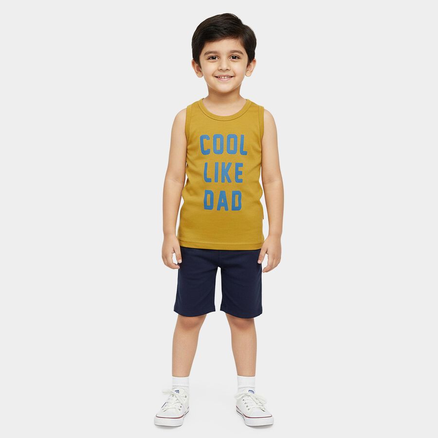 Infants' Vest, Yellow, large