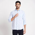 Cotton Printed Casual Shirt, Light Blue, small image number null