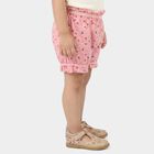 Girls Pink Regular Fit Floral Bloomer Shorts, हल्का गुलाबी, small