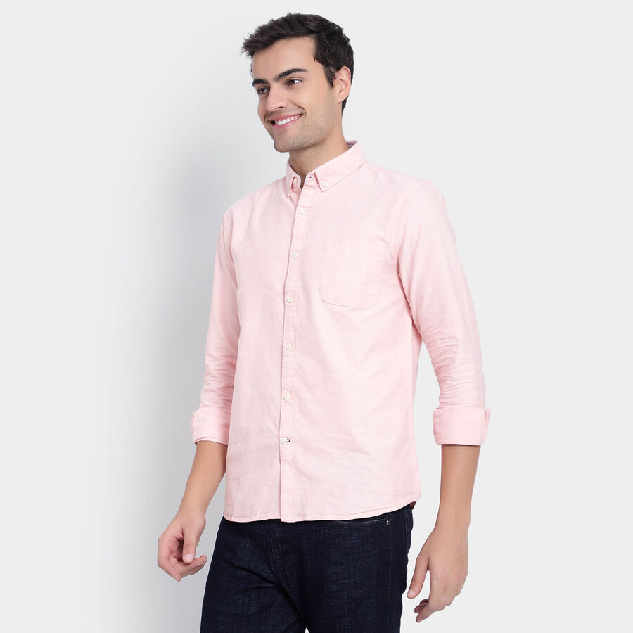 Cotton Solid Casual Shirt, Orange, large image number null