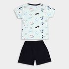 Infant Boys' 100% Cotton Baba Suit, एक्वा, small image number null