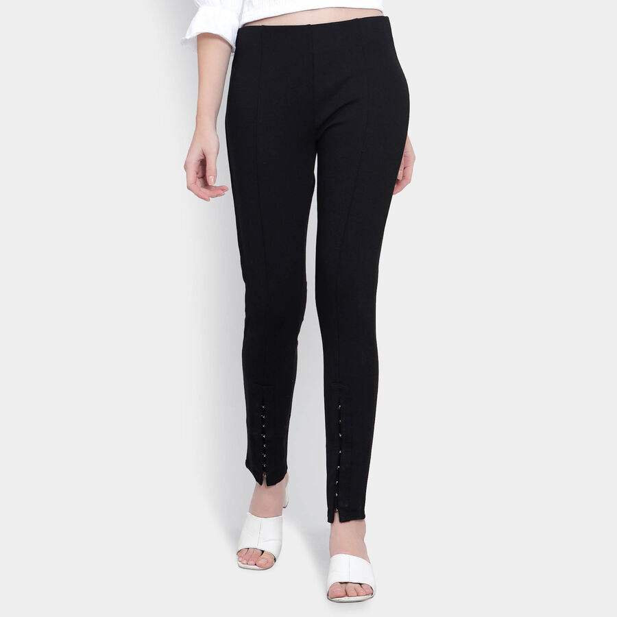 Solid Trousers, Black, large image number null
