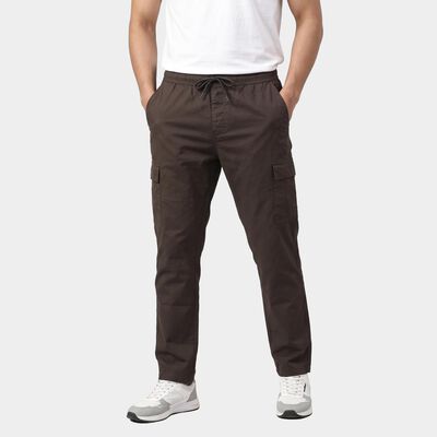 Men's Dark Grey Slim Fit Cargo Trousers