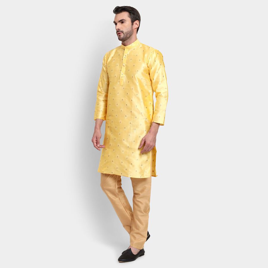 Men's Kurta Pyjama , Yellow, large image number null