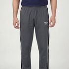 Men's Grey Regular Fit Track Pants, गहरा ग्रे, small