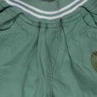 Infants' Green Regular Fit Dinosaur Embroidered Trousers, ओलिव, small