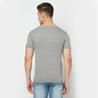Printed Round Neck T-Shirt, Melange Mid Grey, small image number null
