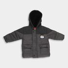 Infants Charcoal Grey Hooded Casual Jacket, चारकोल, small image number null