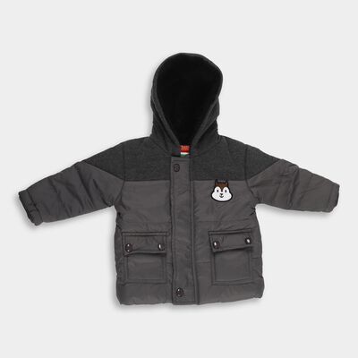 Infants Charcoal Grey Hooded Casual Jacket