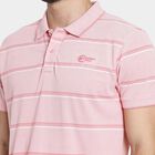 Men's Collared Half Sleeves T-Shirt , गुलाबी, small image number null