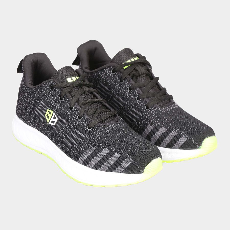 Men Lace-Ups Sports Shoes, Black, large image number null