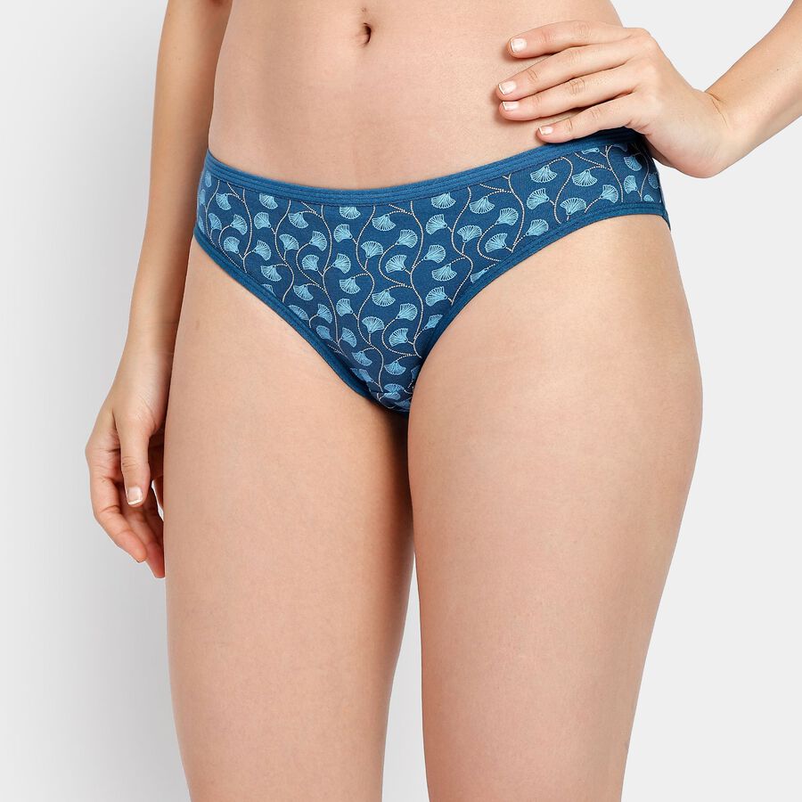 Ladies' 100% Cotton Panty, मध्यम नीला, large image number null