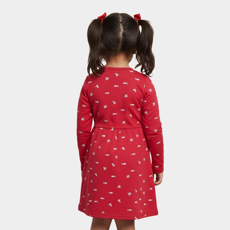 Girls' Frock, रानी (फ्यूशिया), large image number null