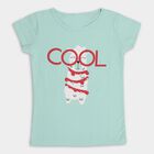 Girls' 100% Cotton T-Shirt , हल्का हरा, small image number null
