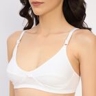 Ladies' 100% Cotton Bra, White, small image number null