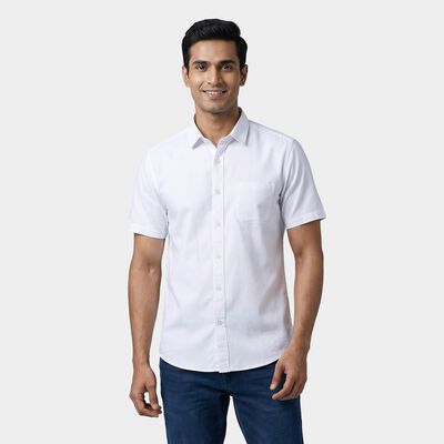 Men's White Classic Casual Shirt