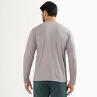 Men's Muted Grey Crew Neck Athleisure T-Shirt, गहरा ग्रे, small image number null