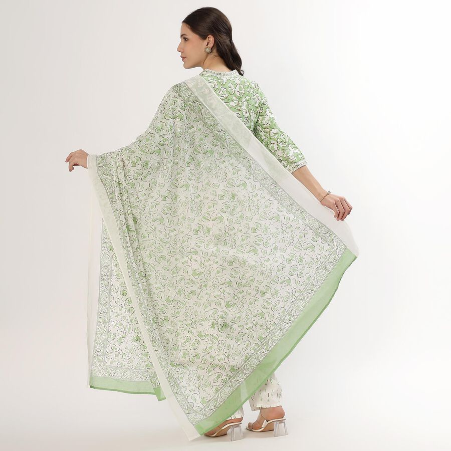Women's Green Printed Ethnic Set, Light Green, large image number null