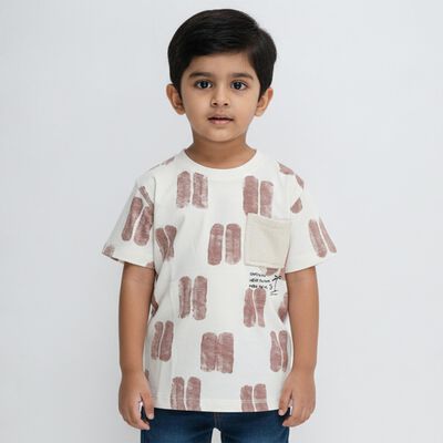 Boys' 100% Cotton Half Sleeves T-Shirt