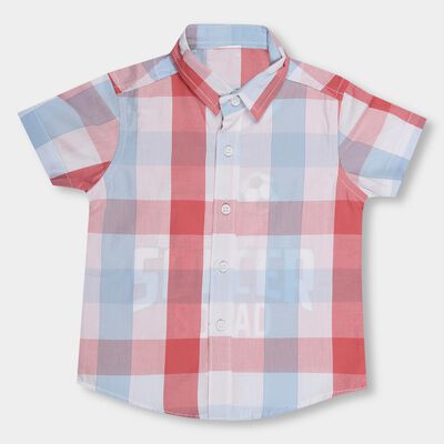 Boys' 100% Cotton Regular Collar Casual Shirt