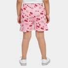 Girls' Pink Cherry Print Elastic Waist Shorts, Pink, small