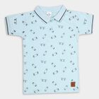 Boys' Cotton Half Sleeves T-Shirt, हल्का नीला, small image number null