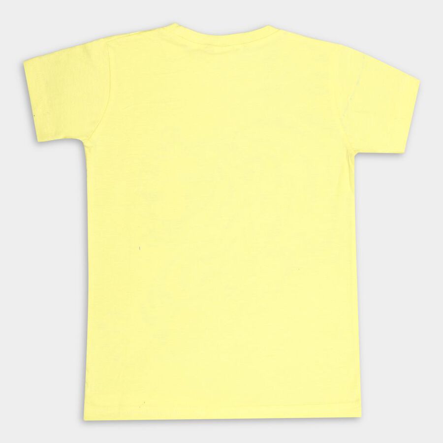 कॉटन टी-शर्ट, पीला, large image number null