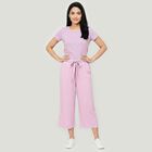 Women's Lilac Regular Fit Solid Capri, Lilac, small