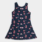 Girls' 100% Cotton Frock , Navy Blue, small image number null