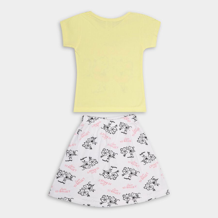 Girls' Top Skirt , Yellow, large image number null