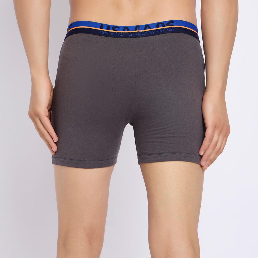 Men's 100% Cotton Trunks, गहरा ग्रे, large image number null