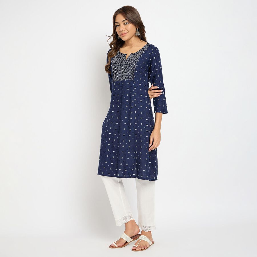 Ladies' Kurta, Navy Blue, large image number null