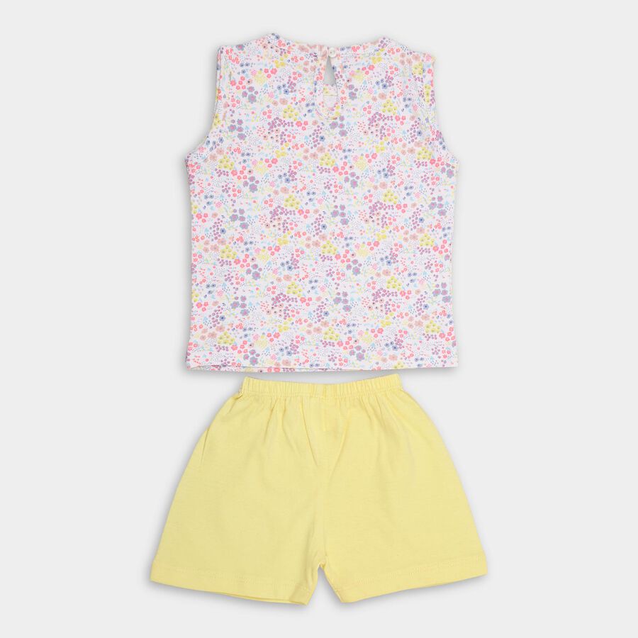 Infant Girls' 100% Cotton Short Set , Yellow, large image number null