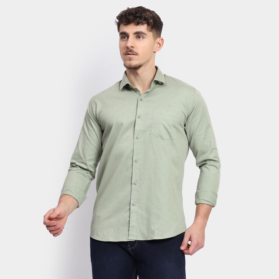 Men's 100% Cotton Formal Shirt , Light Green, large image number null