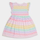 Girls' 100% Cotton Frock, Off White, small image number null
