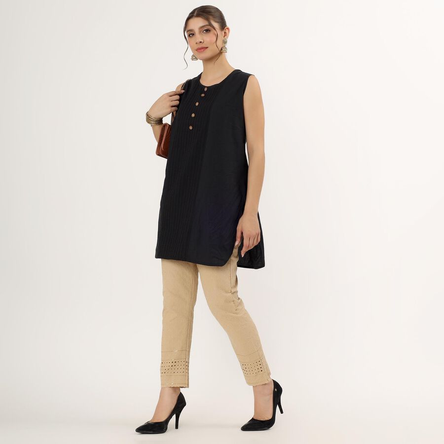 Ladies' 100% Cotton Palazzos , Beige, large image number null