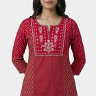Women's Fuchsia Round Neck Classic Kurta, Fuchsia, small