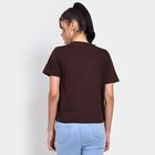Ladies' 100% Cotton Round Neck T-Shirt , Brown, small image number null