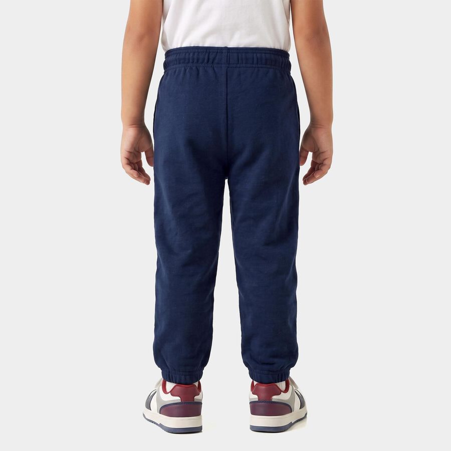 Boys' Navy Blue Jogger Fit Sports Print Pyjama, Navy Blue, large