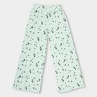 Girls' Mint Green Floral Printed Jogger Pyjama, Light Green, small image number null