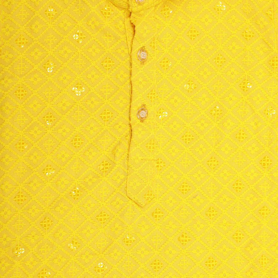 Boys' Kurta Pyjama, Yellow, large image number null